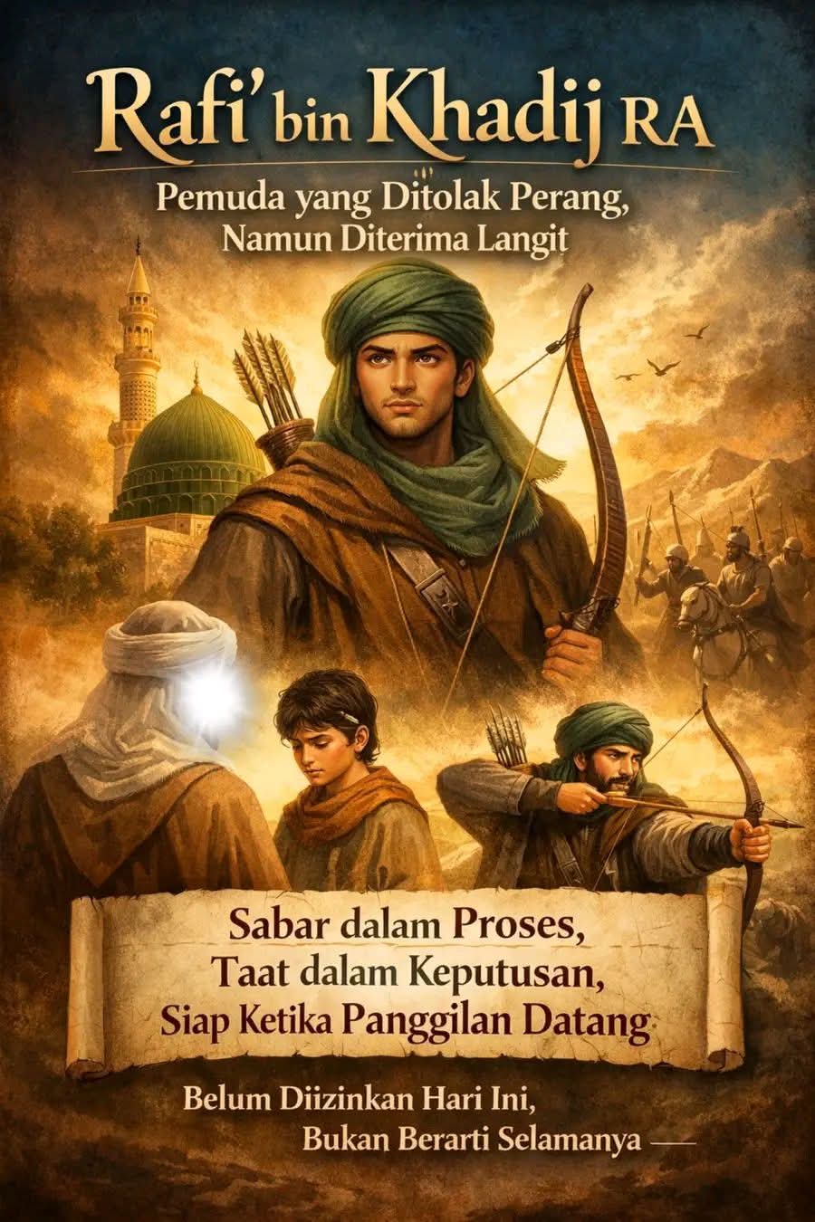 RAFI’ BIN KHADIJ RA – PEMUDA YANG DITOLAK PERANG, NAMUN DITERIMA LANGIT